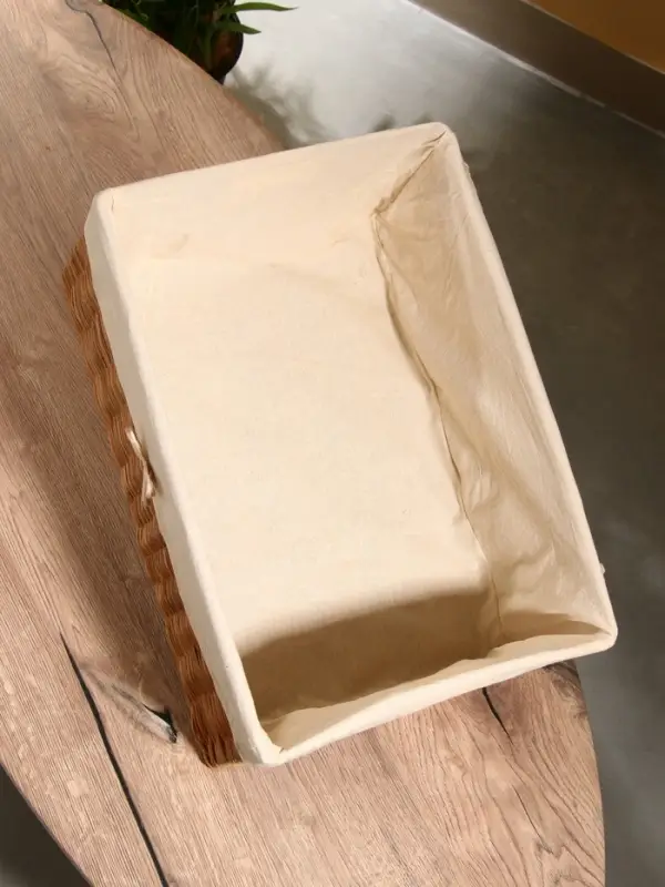 Корзинка прямоугольная с тканевым подкладом, 44×30×20 см, ротанг Корзинка прямоугольная с тканевым подкладом, 44×30×20 см, ротанг