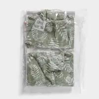 Органайзер подвесной с карманами Доляна Leaves, 3 отделения, 58×20 см, цвет зелёный
