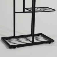 Подставка для цветов Greengo, 8 полок, 43 × 22 × 141 см, напольная, металл, чёрная