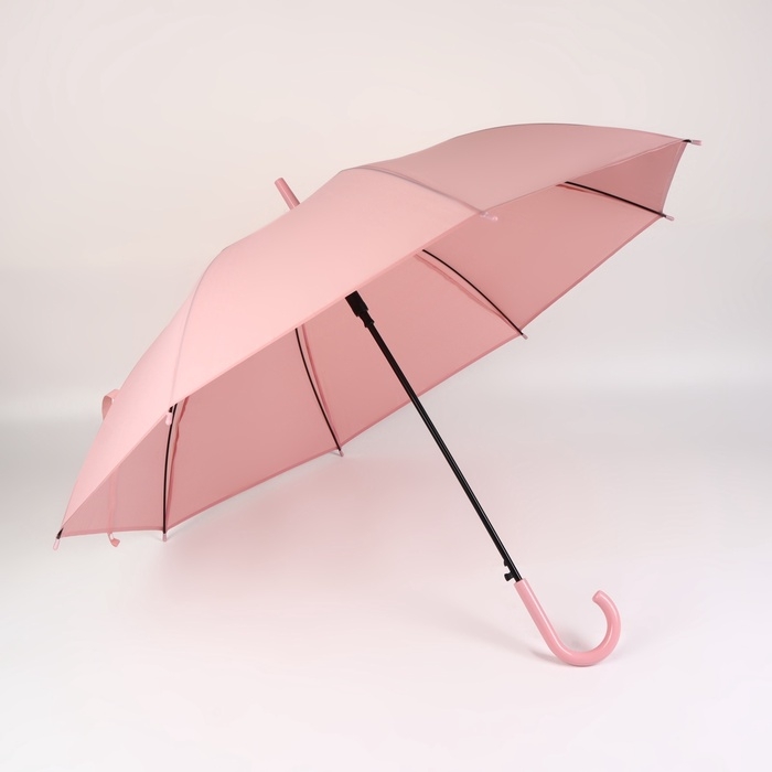 Зонт - трость полуавтоматический «Однотонный», 8 спиц, R = 52/60 см, D = 120 см, цвет МИКС Зонт - трость полуавтоматический «Однотонный», 8 спиц, R = 52/60 см, D = 120 см, цвет МИКС