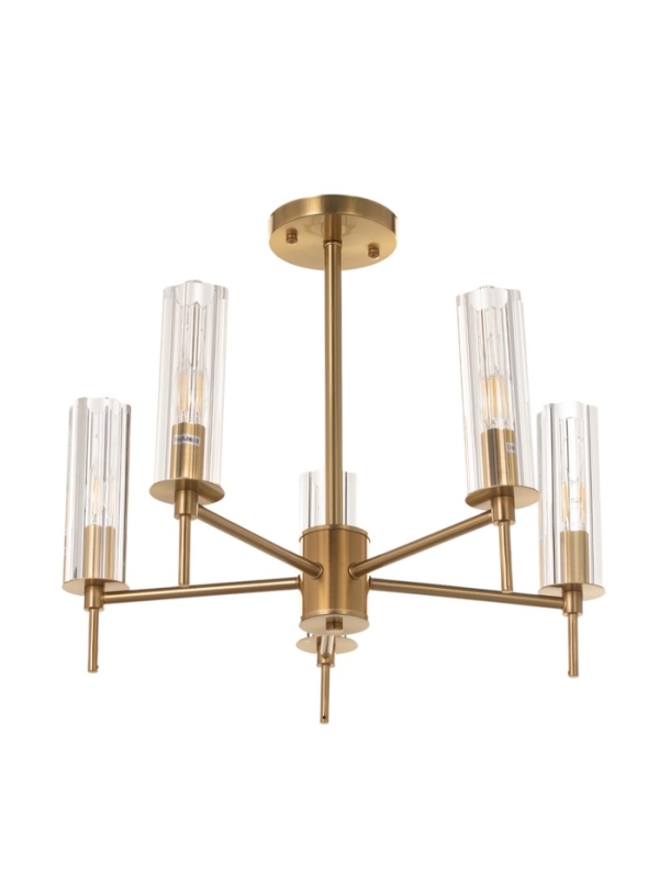 Люстра Люстра "Лондон" 5х40Вт Е27 бронза 51х51х41см