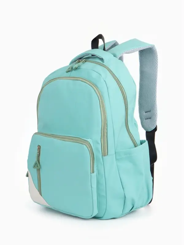 Рюкзак школьный на молнии, с отделами, карманами, размер 31&times;18&times;44 см, бирюзовый