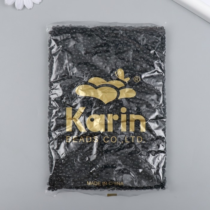 Бисер стекло 6/0  Бисер стекло 6/0 "Чёрный" 450 гр