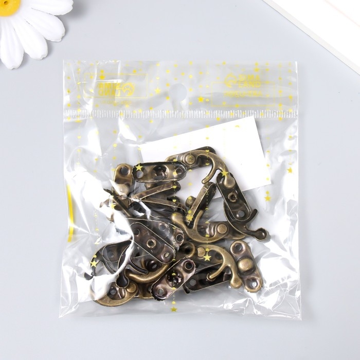 Замок металл для шкатулки Замок металл для шкатулки "Классика" (набор 10 шт) 2,4х2,2х0,5 см