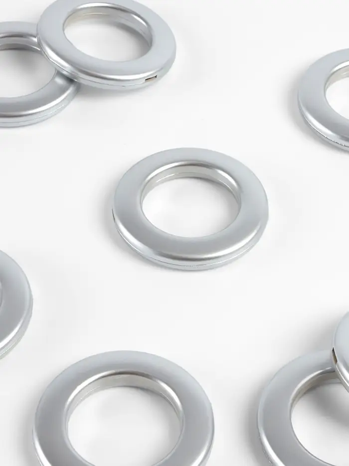Люверсы для штор, d=3.4/5.5 см, 10 шт., цвет серебряный