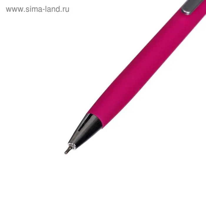 Ручка шариковая автоматическая 0.7 мм, синий стержень, масляный, Vinson корпус МИКС, прорезиненный