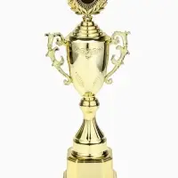 Кубок 122C, наградная фигура, золото, подставка пластик, 34&times;13&times;9 см