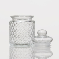 Банка стеклянная для сыпучих продуктов &laquo;Сетка&raquo;, 280 мл, 7,5&times;12 см