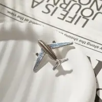 Брошь &laquo;Самолёт&raquo;, цвет серебро