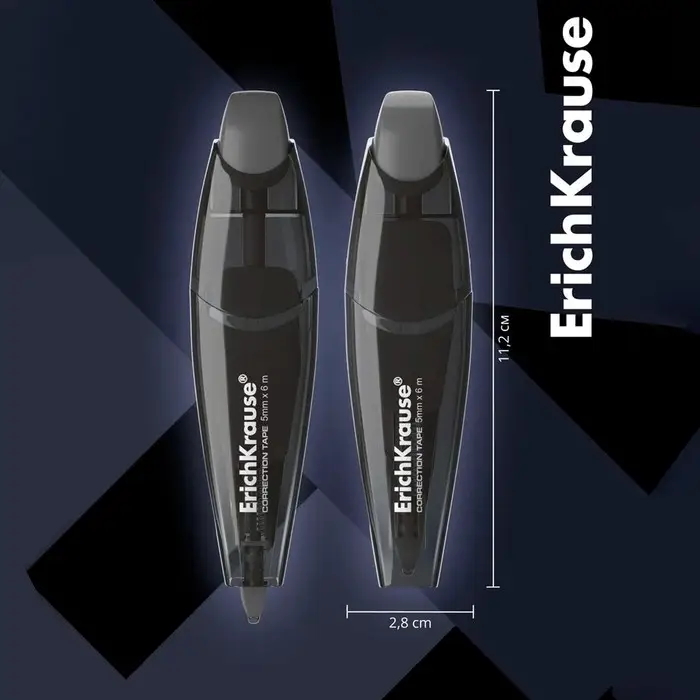 Корректирующая лента 5 мм х 6 м, ErichKrause Megapolis, автоматическая фиксация аппликатора, блистер