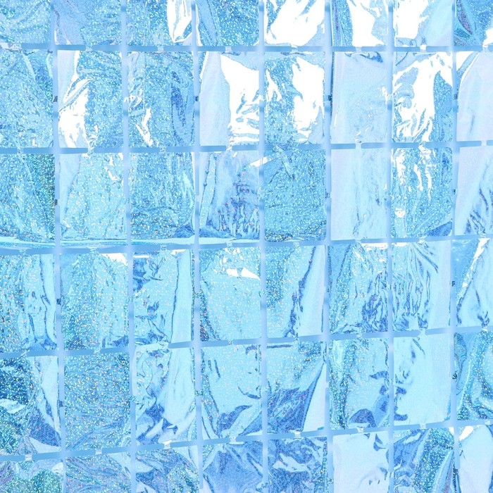 Праздничный занавес голография, 100 × 200 см., цвет голубой