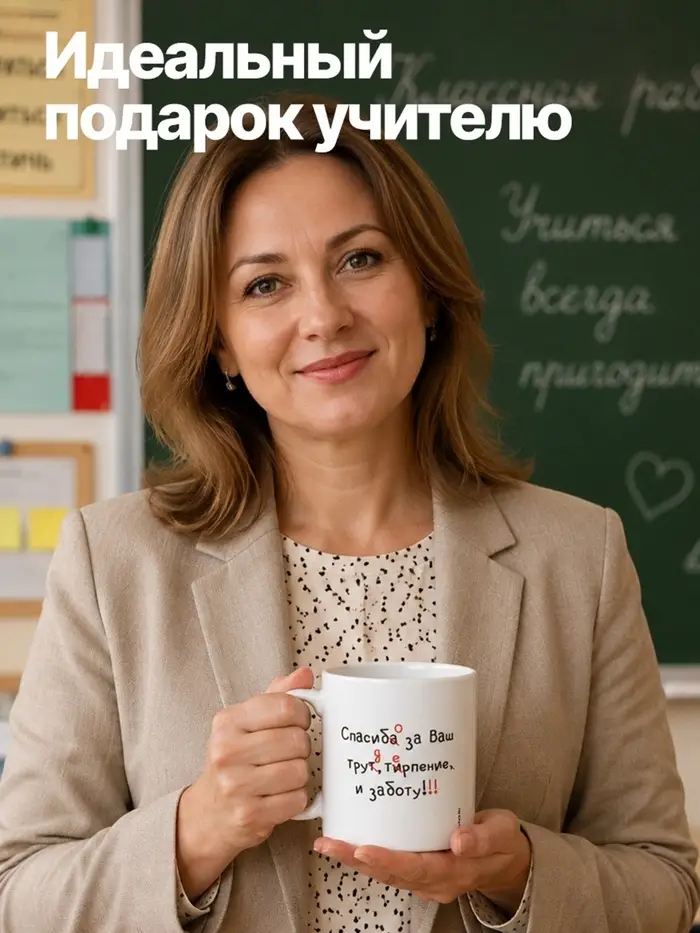 Кружка &laquo;Лучший учитель&raquo;, 320 мл, керамика, белая