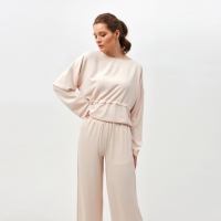 Костюм женский (туника, брюки) MINAKU: Casual Collection цвет бежевый, размер 46