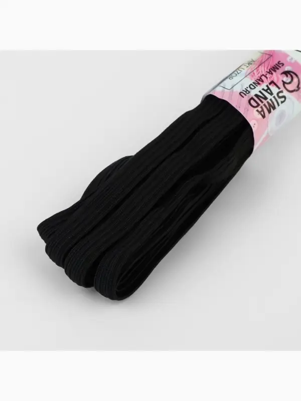 Резинки бельевые, 6 мм, 5.5&plusmn;0.5 м, 4 шт., чёрные