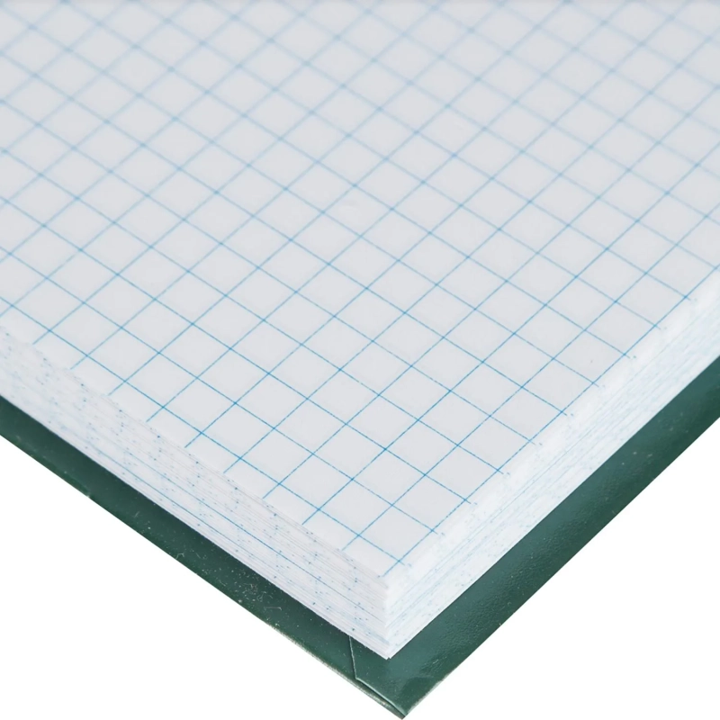 Книга учета Attache А4 96л в клетку блок офсет, бумвинил зеленый