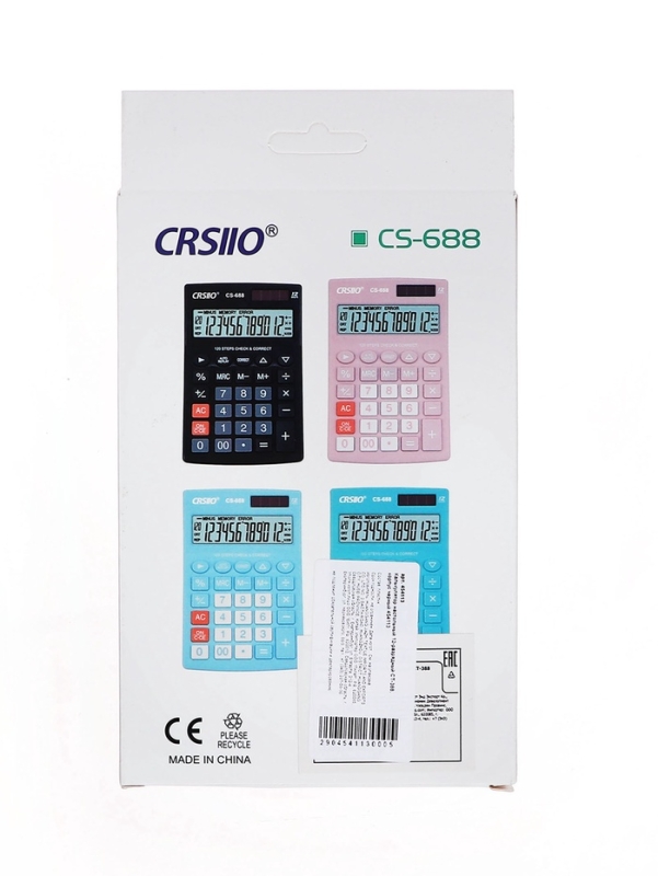 Калькулятор настольный 12-разрядный CT-388, черный Калькулятор настольный 12-разрядный CT-388, черный