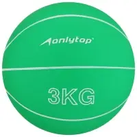Медицинбол ONLYTOP, 3 кг, цвет зелёный