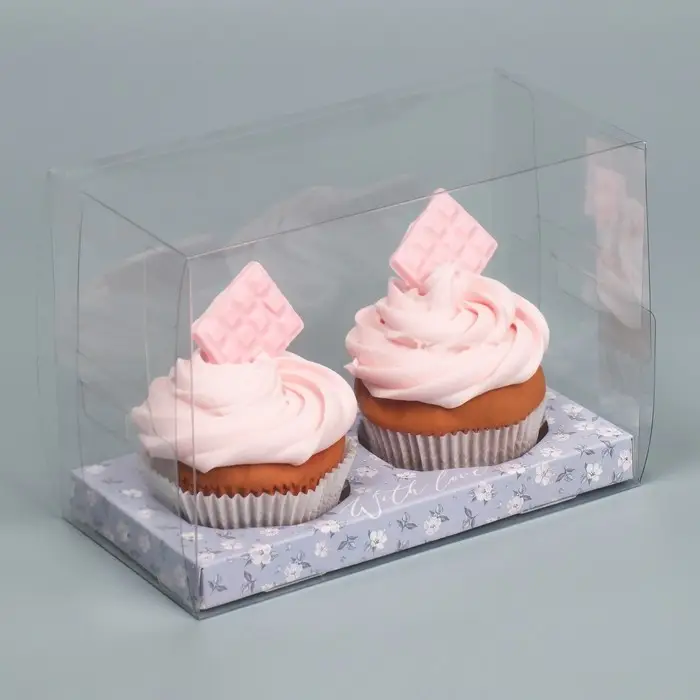 Коробка для капкейка, кондитерская упаковка, 2 ячейки «Паттерн», 16 х 8 х 11.5 см Коробка для капкейка, кондитерская упаковка, 2 ячейки «Паттерн», 16 х 8 х 11.5 см