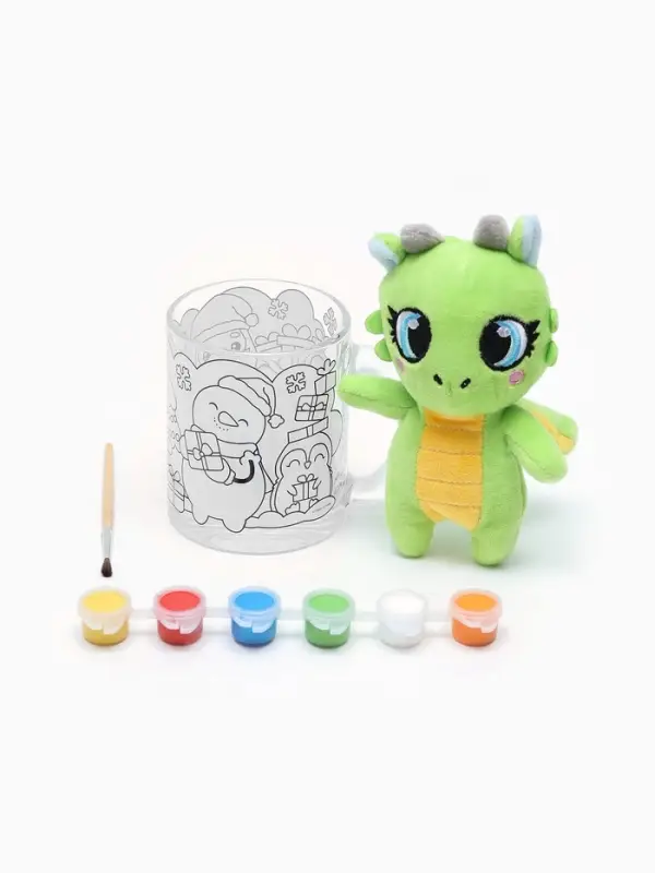 Кружка раскраска + игрушка "Дед мороз" старый 9770491   10963458