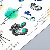 Переводные тату цветные «Ван Гог: Ты молчишь. Я тоже буду молчать», 18×11 см
