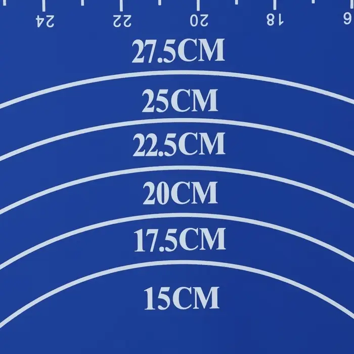 Коврик для выпечки и раскатки теста с разметкой Доляна &laquo;Эрме&raquo;, силикон, 40&times;30 см, синий
