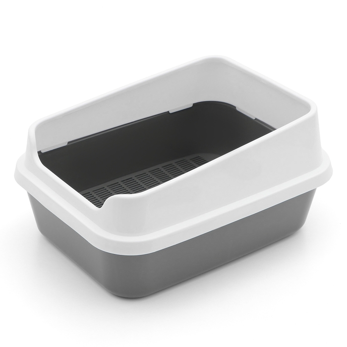 Туалет  Туалет "Сима Люкс" с сеткой и бортом 30 х 39 х 19 см, серый