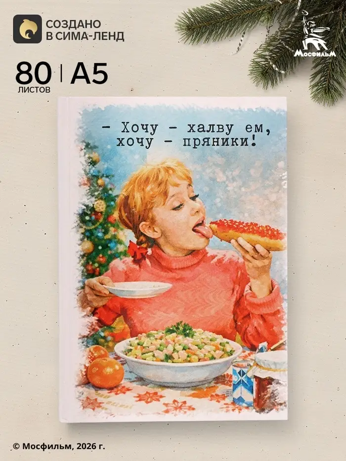 Ежедневник А5, твердая обложка, 80 листов, &laquo;Девчата&raquo;