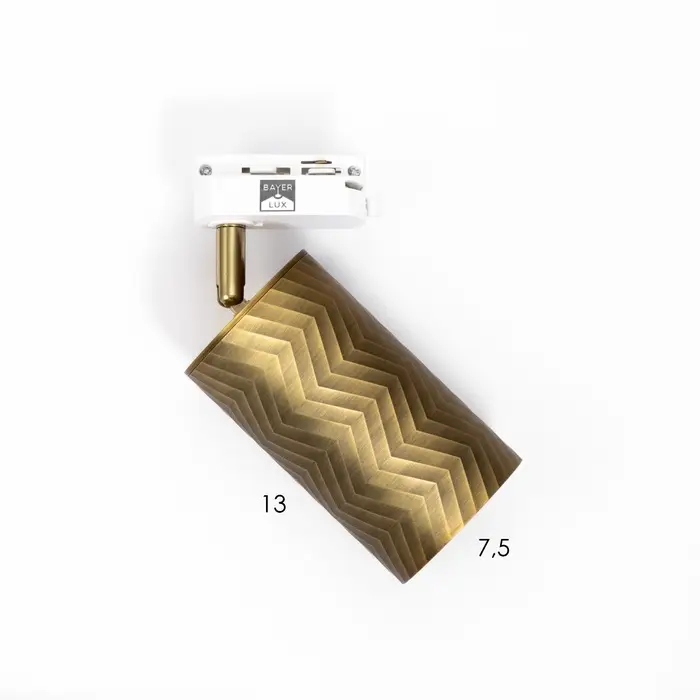 Светильник трековый BayerLux Simple &laquo;Астер&raquo; GU10, 220 В, 7.5&times;7.5&times;20 см, золото