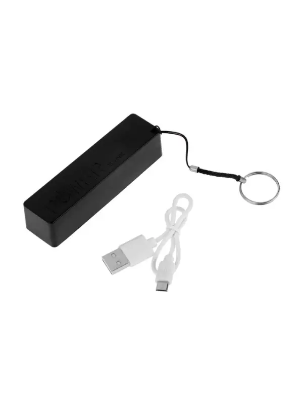 Внешний аккумулятор PB-03, 2200 мАч, USB, 1 А, крепление кольцо, чёрный