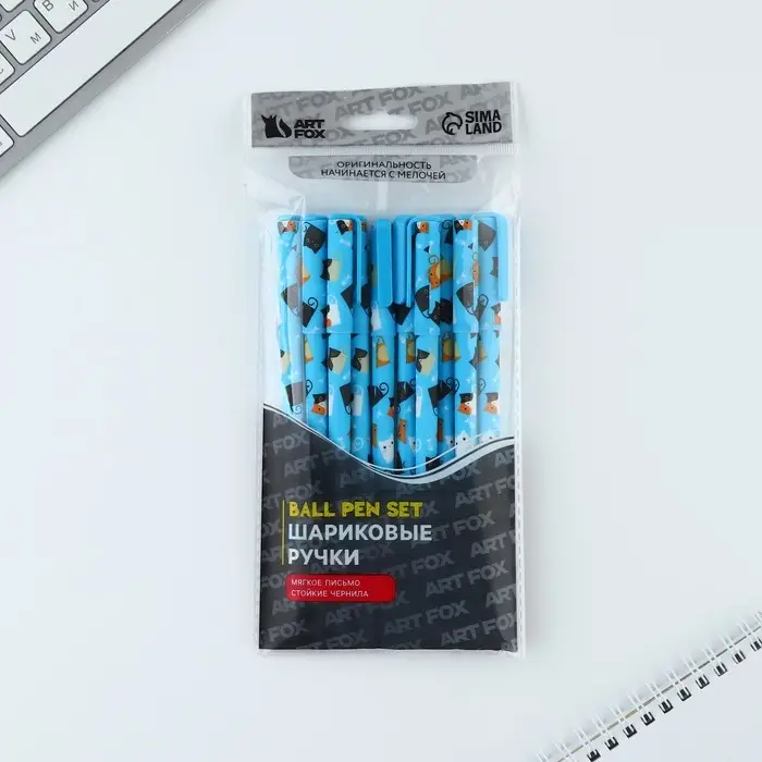 Ручка шариковая, синяя паста 0.7 мм «Котики» Ручка шариковая, синяя паста 0.7 мм «Котики»