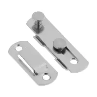 Шпингалет накладной ТУНДРА, прямой, 70 мм, цвет хром