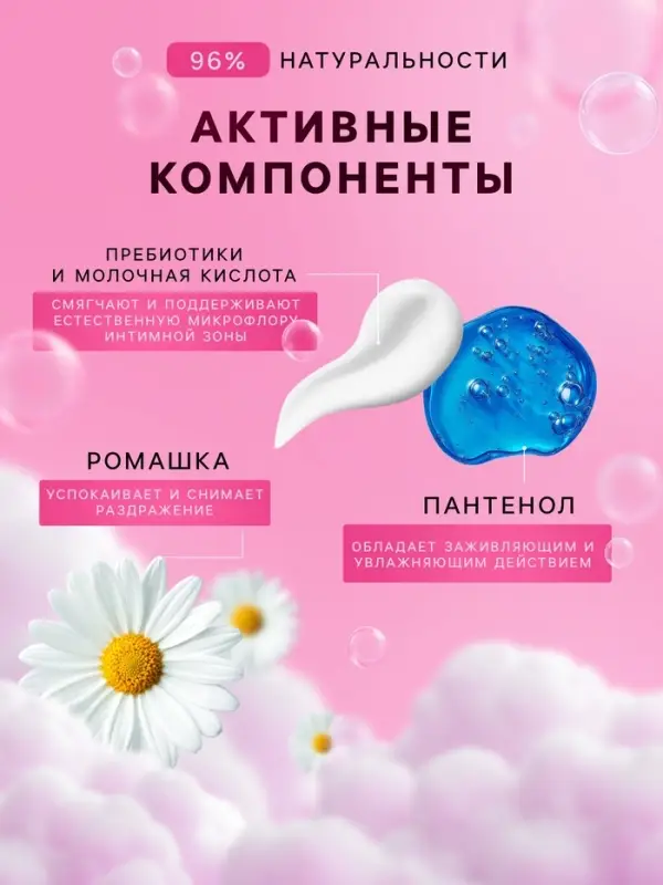 Пенка для интимной гигиены девочек LULU гипоаллергенно, 250 мл