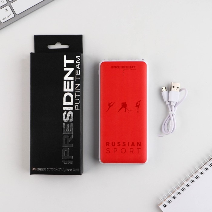 Зарядное устройство &laquo;Russian sport&raquo;, 8000мА,модель PB-25, 14,5 х 6,9 см