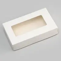 Контейнер на вынос, с окном, белый, 20×12×4 см