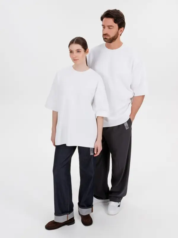 Джемпер с коротким рукавом Siluetti Volumica, молочно-белый, размер XS/S