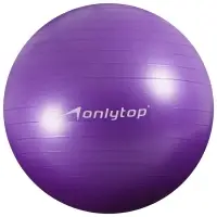 Фитбол ONLYTOP, d=75 см, 1000 г, антивзрыв, фиолетовый