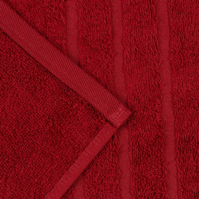 Полотенце махровое Luscan/бордюр 500г/м2, 50х90, бордо, 2 шт/уп