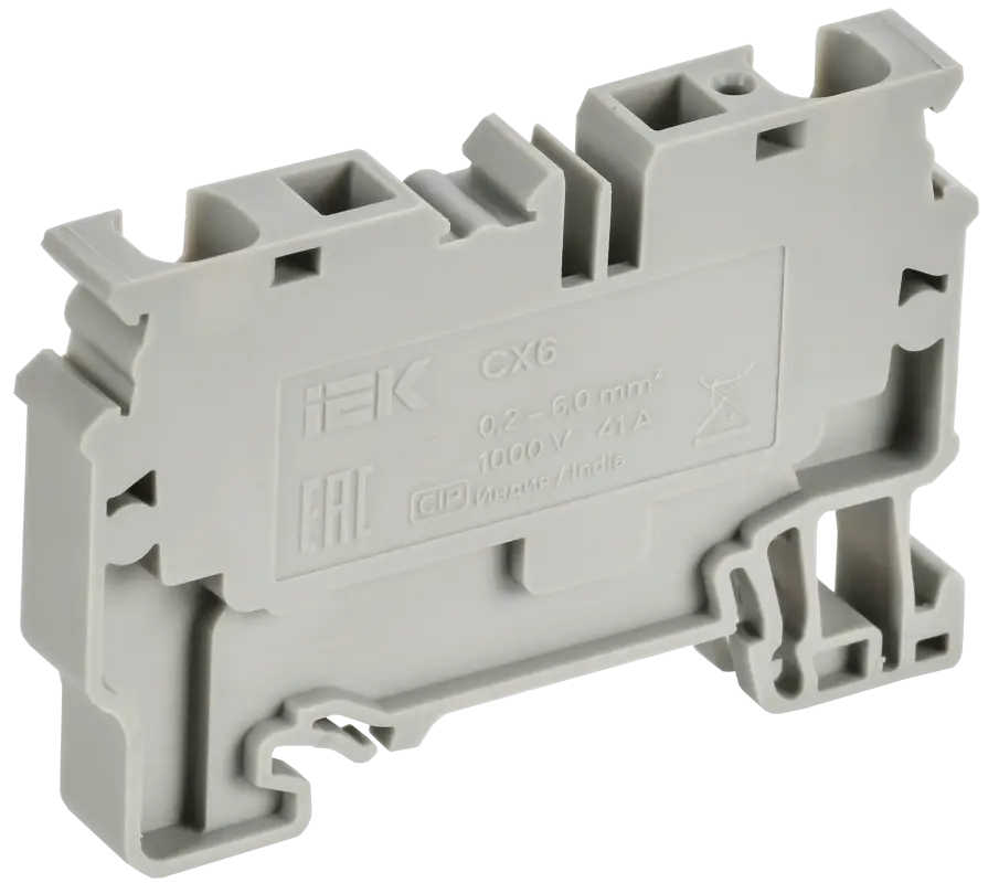 ARMAFIX Клемма пружинная CX6 6мм2 проходная серая IEK