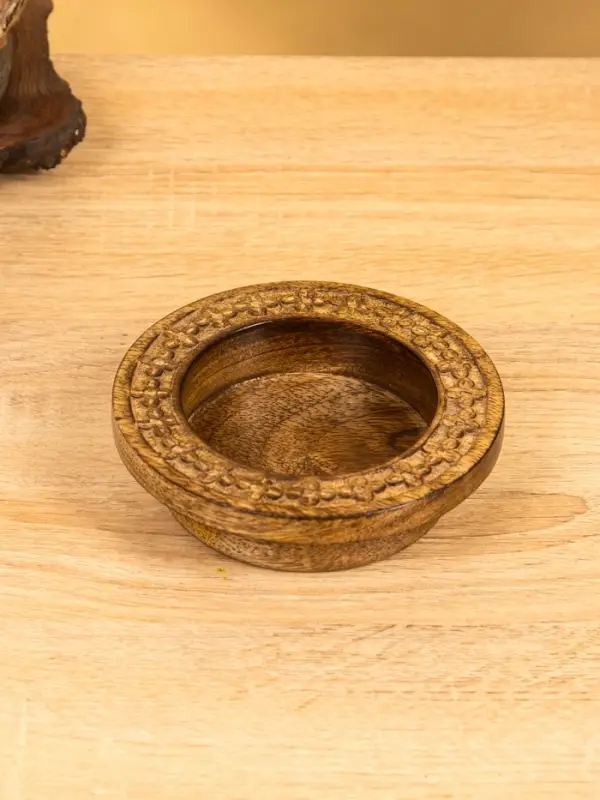 Подсвечник для свечи 8 см Подсвечник для свечи 8 см "Клевер" 13х13х3,5 см, манговое дерево