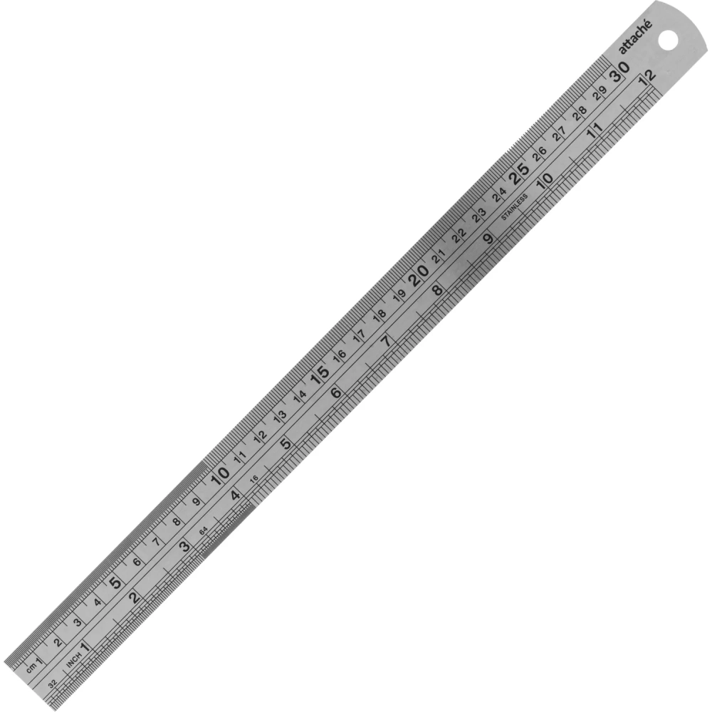 Линейка металлическая 30см Attache&nbsp; (12х1 )