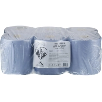 Бумага протирочная для вымени синяя 20х18см 1000л 6рул/уп