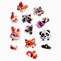 Макси-пазлы Крошка Я &laquo;Зимние истории&raquo;, новогодний набор игрушек, 6 шт., 12 деталей, для ванны