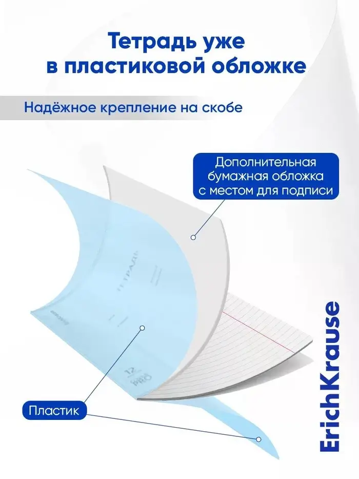 Тетрадь 12 листов в линейку ErichKrause CoverPro matt Dream, МИКС