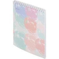 Блокнот А5,80л,кл,греб.верх,обл.мат.лам. Attache Selection Pastel Круги