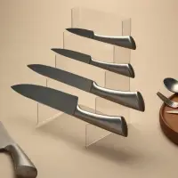 Подставка под ножи 15&times;15&times;25 см, 4 места, оргстекло 2 мм, прозрачный