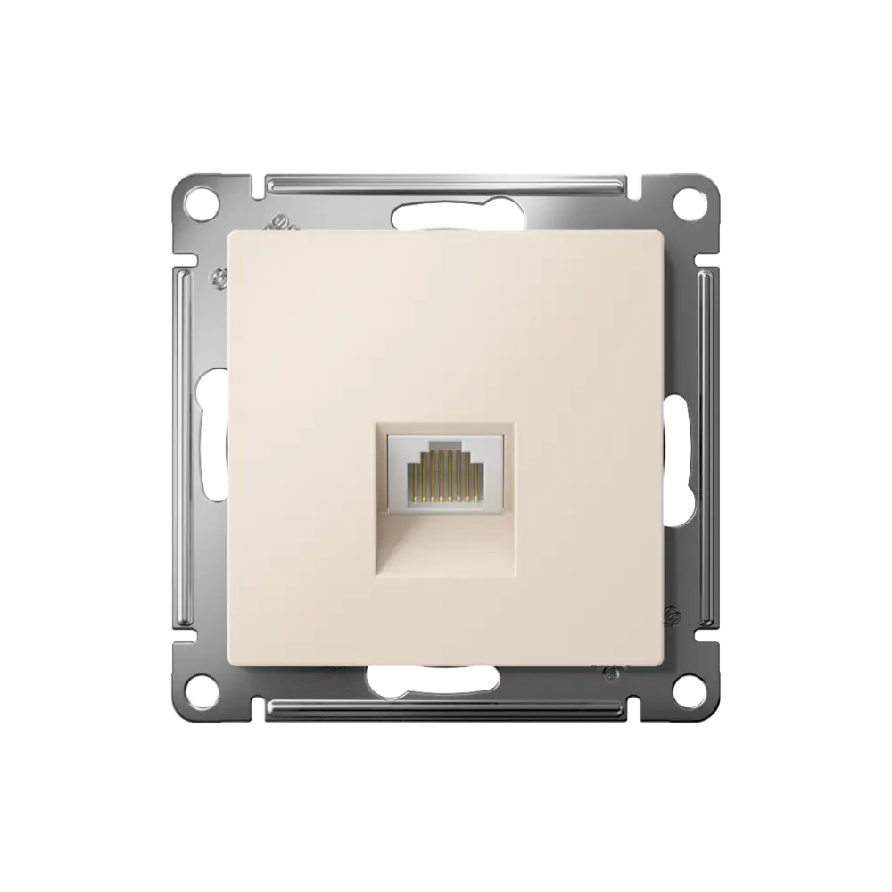Розетка ATLASDESIGN компьютерная RJ45 механизм бежевый