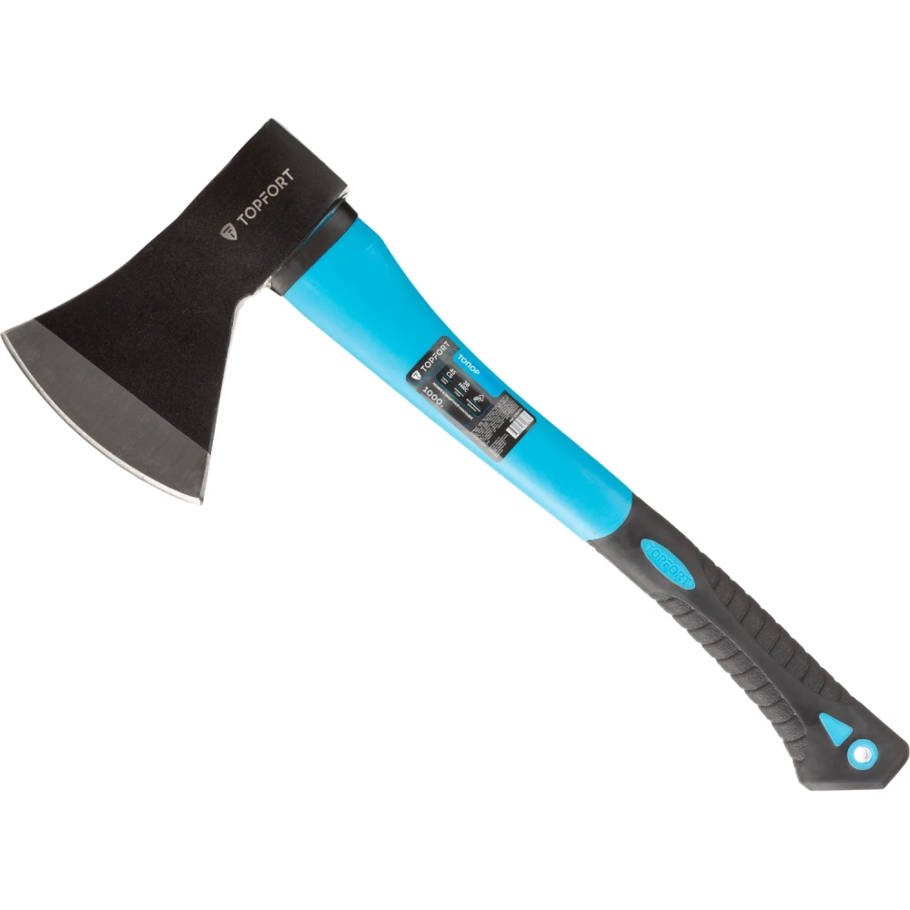 Топор 1000 г из углеродистой стали Topfort фиберглассовое топорище
