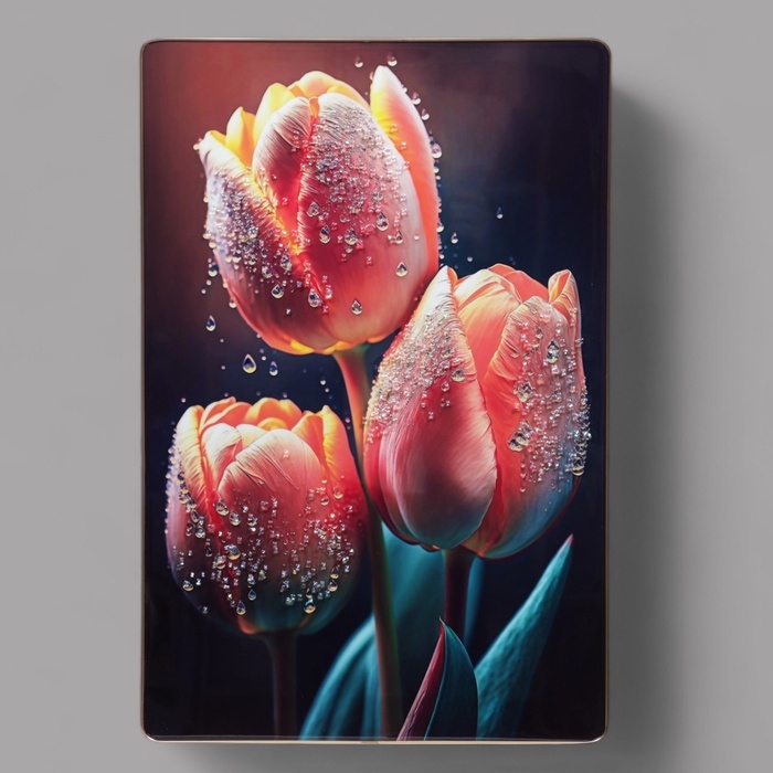 Картина акрил  Картина акрил "Тюльпан с каплями росы" 60х39,5 см