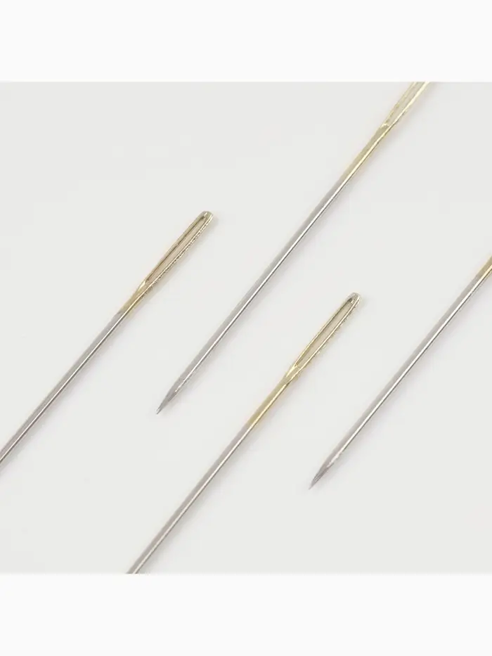 Иглы для вышивания лентой, с золотым ушком, d=1.07 мм, 4.4-4.9 см, набор 4 шт.