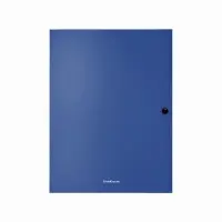 Папка на кнопке А4 ErichKrause, Matt Classic, пластиковая, 3 клапана, непрозрачная, 400 мкм, корешок 8 мм, синяя